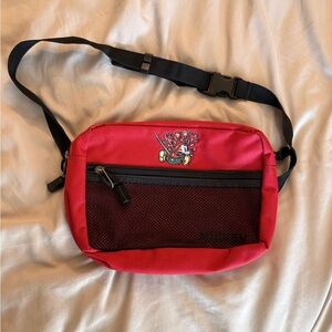 Loungefly Red and Black Belt Bag